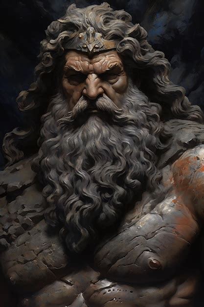 Premium Ai Image Portrait Of The Ancient Greek God Zeus In The