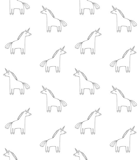 Premium Vector Seamless Pattern Of Hand Drawn Unicorn