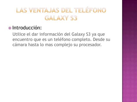 Las Ventajas Del Tel Fono Galaxy S Ppt