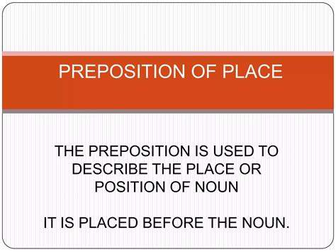 Preposition Of Place Ppt