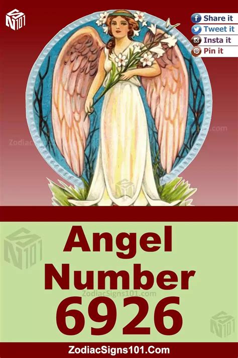 6926 Angel Number Spiritual Meaning And Significance Zodiacsigns101