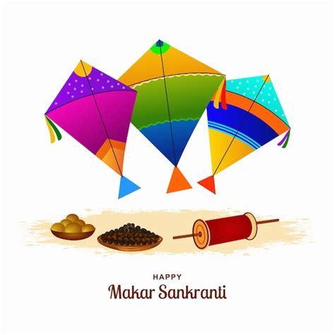 Feliz fondo del festival de makar sankranti decorado con diseños de