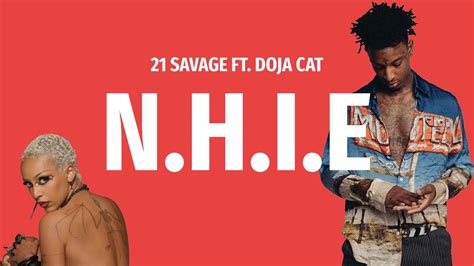 21 Savage Doja Cat N H I E Lyrics YouTube