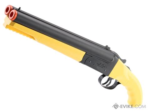 Hwasan Double Barrel Airsoft Gas Shotgun Model Yellow D Printed