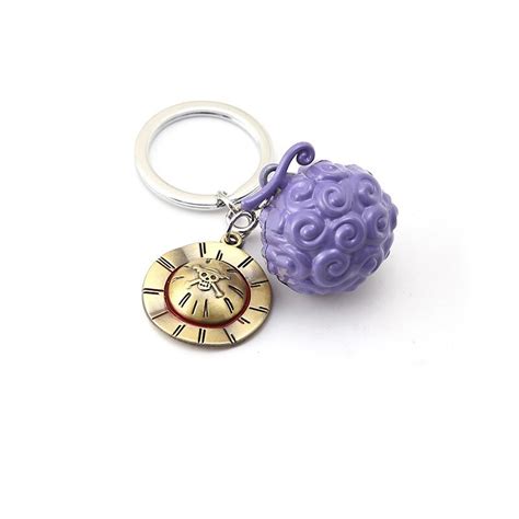 One Piece Keychains Gomu Gomu No Mi Pendant Metal Keychain One