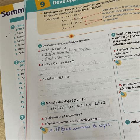 Page 14 Du Cahier Transmath 3eme Exercice 1 Et 2 Nosdevoirs Fr