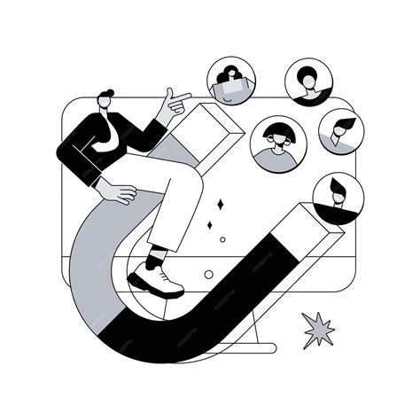 Premium Vector | Attracting followers abstract concept vector illustration