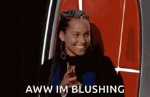 blushing meme gifs tenor