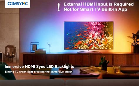 Comsync Immersion Tv Led Backlights Kit And Hdmi 20 Sync Box