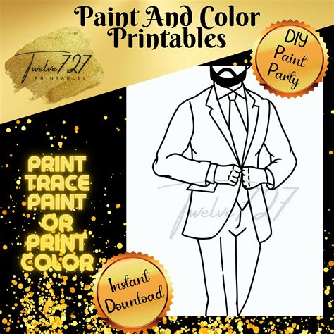 Diy Paint Party Pre Drawn Outline Canvas Adult Painting Paint And Sip Diy Paint Party