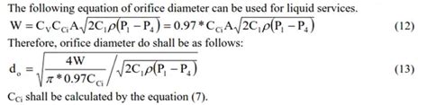 Restriction Orifice Sizing