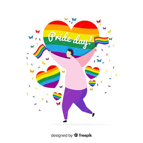 Free Vector Flat Design Pride Day Background