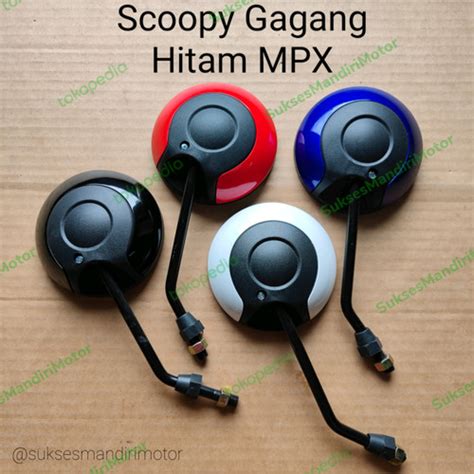 Jual Spion MPX Scoopy New Warna Gagang Hitam Motor Honda Yamaha