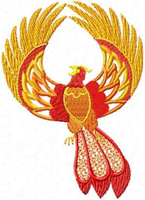 Feng Shui Fenix Phoenix 9 Machine Embroidery Designs Pes Hus Etsy