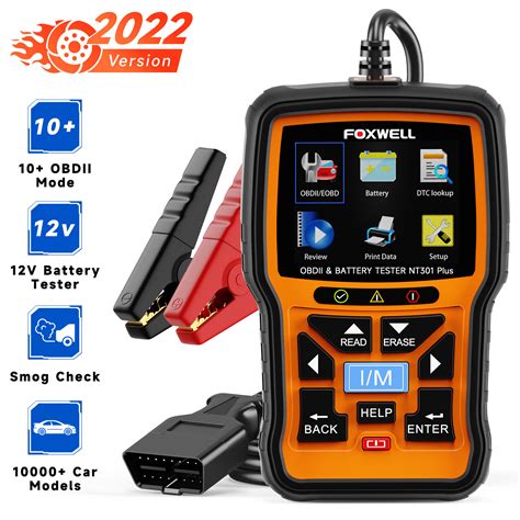 CODFOXWELL NT301 PLUS OBD2 Scanner 12V Battery Tester Full Modes