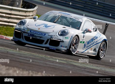 Monza Italy May 30 2015 Porsche 911 Gt3 Cup Of Lem Racing Team