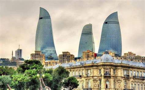 Download wallpapers Baku, skyscrapers, Flame Towers, Azerbaijan for ...