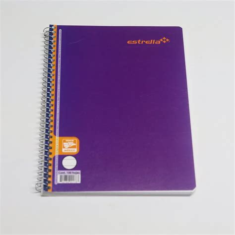 CUADERNO F FRANCESA RAYADO 100HJS ESPIRAL ESTRELLA DPT Papeleria