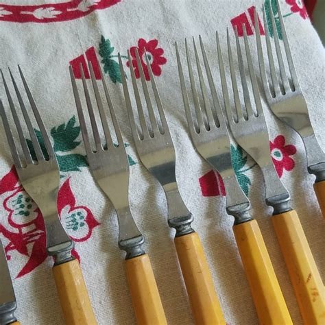 Vintage Bakelite Dining Vintage Bakelite Flatware Silverware Stainless Poshmark