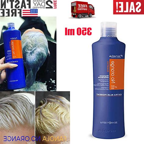 Blue Shampoo 350ml No Orange Fanola Grey Silver