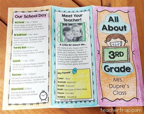 Editable Classroom Brochure Template Parent Handout Back To School