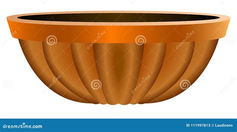 Isolated empty flower pot stock vector. Illustration of hobby - 111997813