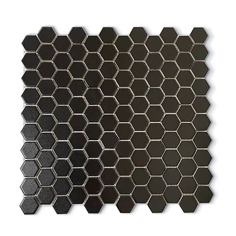 Black Hexagon X Matte Porcelain Mosaic Available In Itilemosaic