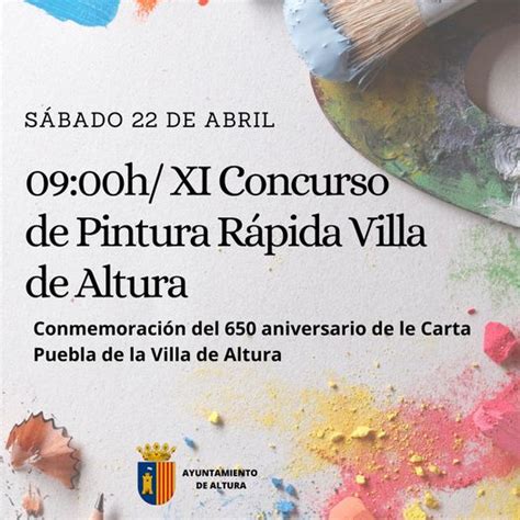 Xi Concurso Pintura R Pida Villa De Altura Ayuntamiento De Altura