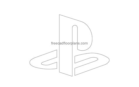 Playstation Logo - DXF Drawing