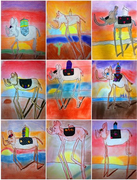 artisan des arts: Salvador Dali Elephants - grade 4/5