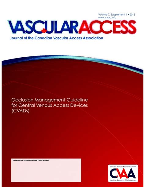 PDF Occlusion Management Guideline For Central Venous Access