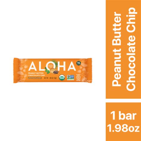 Aloha Peanut Butter Chocolate Chip Protein Bars 1 Ct Food 4 Less