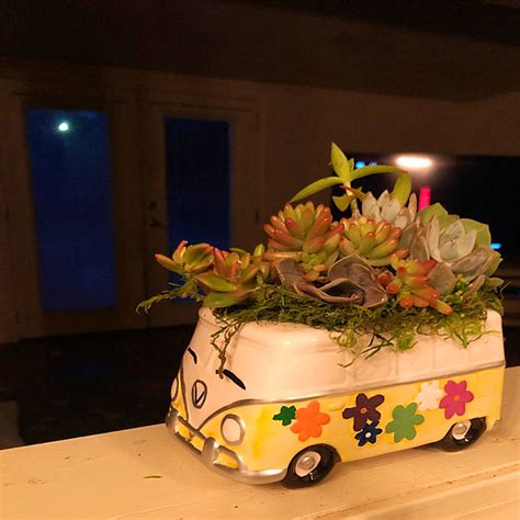 These Volkswagen Bus Succulent Planters Have A Hippie Vibe To Them