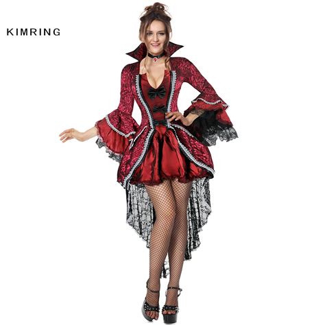 Kimring Sexy Witch Halloween Costume Deluxe Vampire Adult Womens Magic Moment Costume Fancy