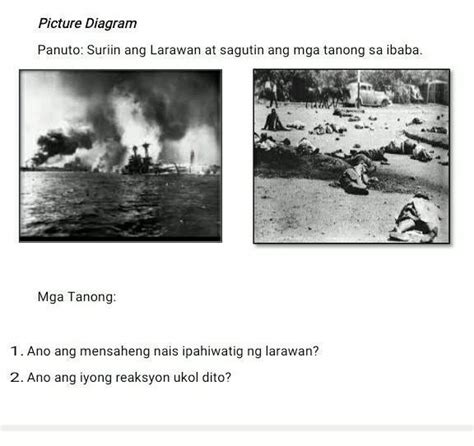 Cture Diagrampanuto Suriin Ang Larawan At Sagutin Ang Mga Tanong Sa