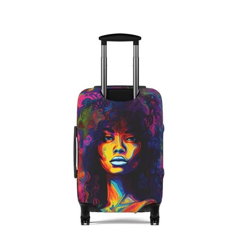 Psychedelic Beauty Afrocentric Black Woman Abstract Art Luggage Cover