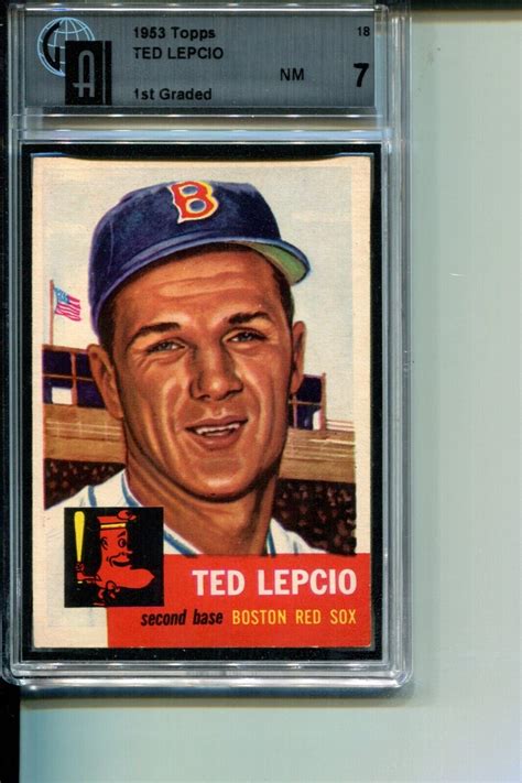 1953 TOPPS 18 TED LEPCIO RED SOX GAI NM 7 SMR 65 VERY LOW POP TOUGH