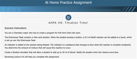 Solved Scenario Instructions You Are A Chemistry Major Who Chegg