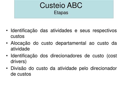 Sistema De Custeio Abc