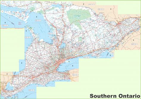 Large Detailed Map Of Southern Ontario - Printable Map Of Ontario ...