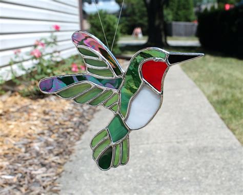 Hummingbird Stained Glass Suncatcher Etsy