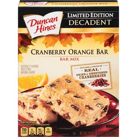 Duncan Hines Decadent Cranberry Orange Bar Mix Shop Baking Mixes At H E B