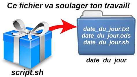 Script bash crée automatiquement un dossier à la date du jour avec