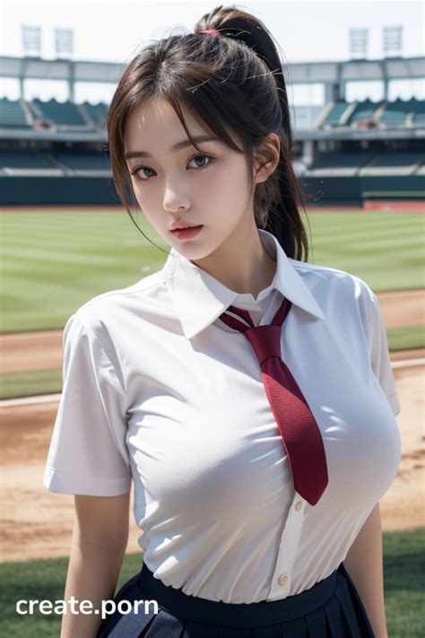 Standing Massive Breast Baseball Stadium Hentai AI Porn