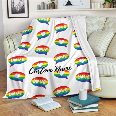 LGBT Custom Name Throw Blankets Gay Throw Blankets LGBT Gift Sold By