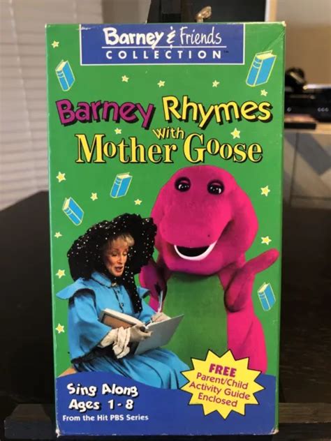 Barney Barney Rhymes With Mother Goose Vhs 1992 Slipsleeve Rare