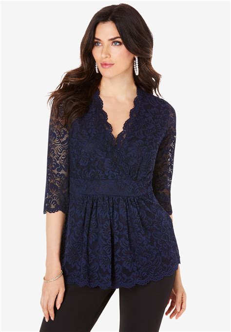 Surplice Lace Top Onestopplus