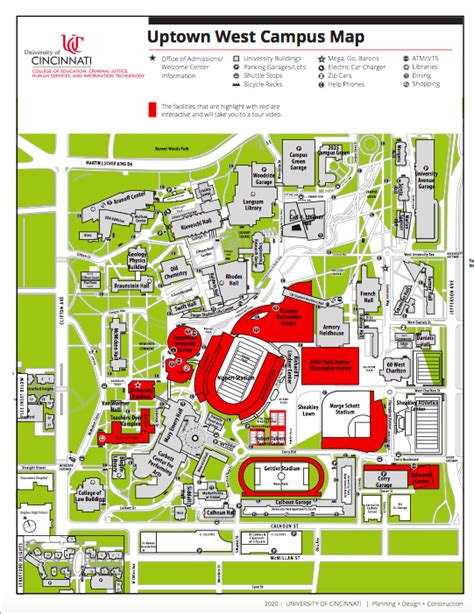 The University Of Cincinnati Campus Map University Of Cincinnati