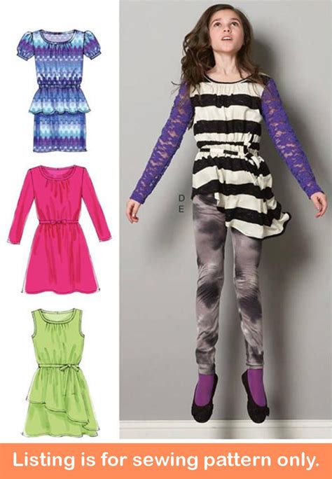 Girls Sewing Pattern Make Tween Teen Clothes Older Kids Etsy