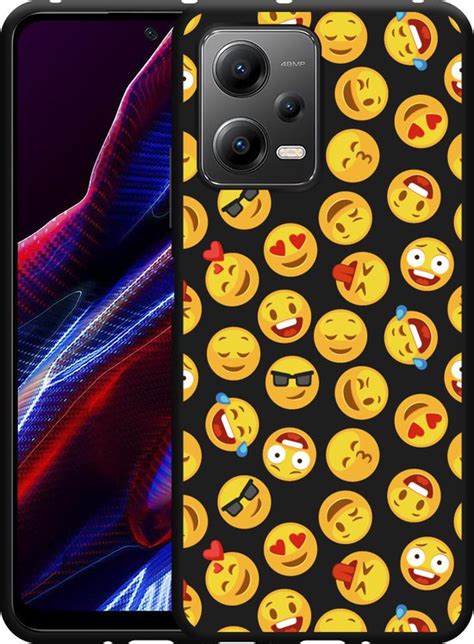 Cazy Hoesje Zwart Geschikt Voor Poco X Emoji Bol